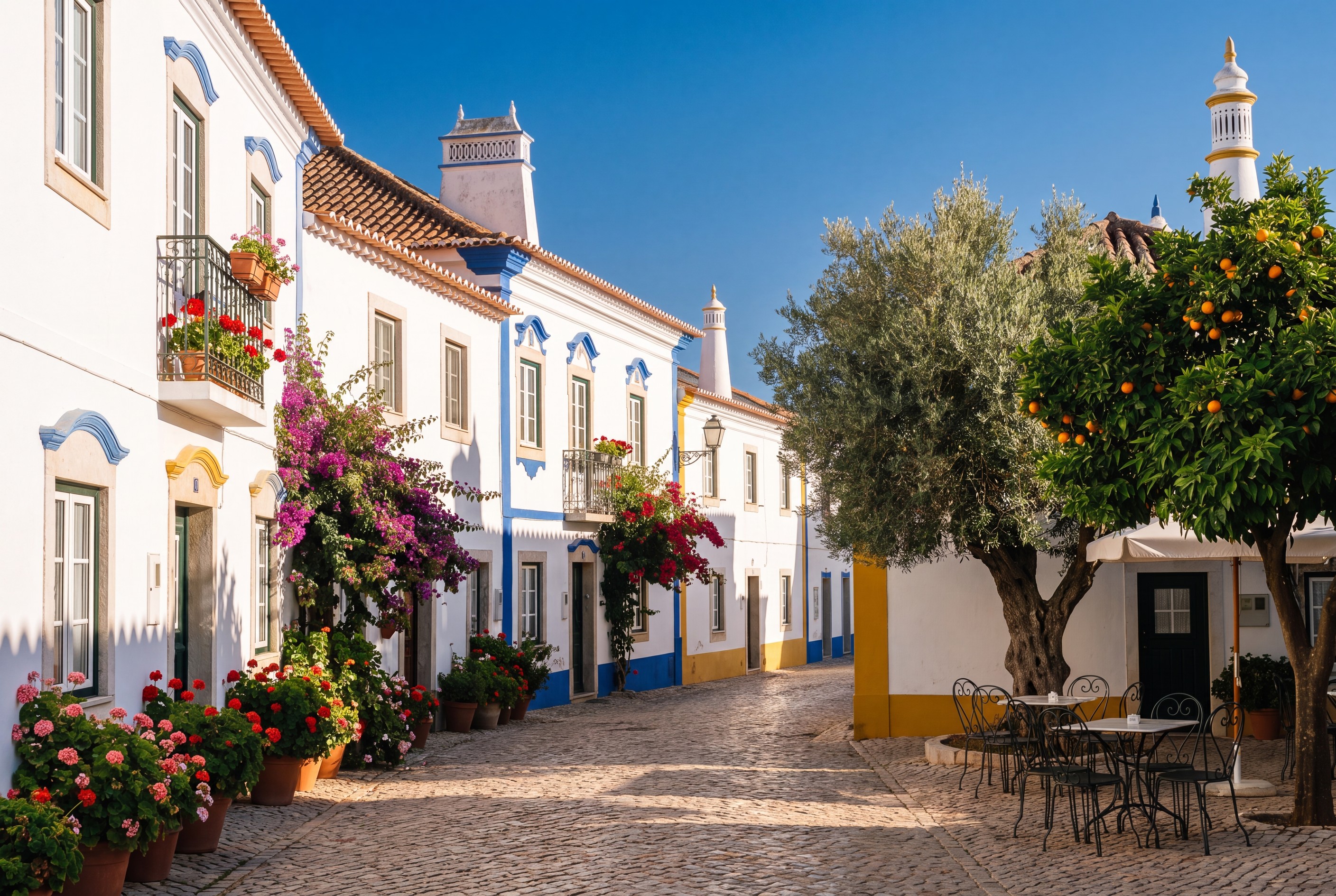 Traditionelle Dorfstraße in Estoi | Traditional village street in Estoi