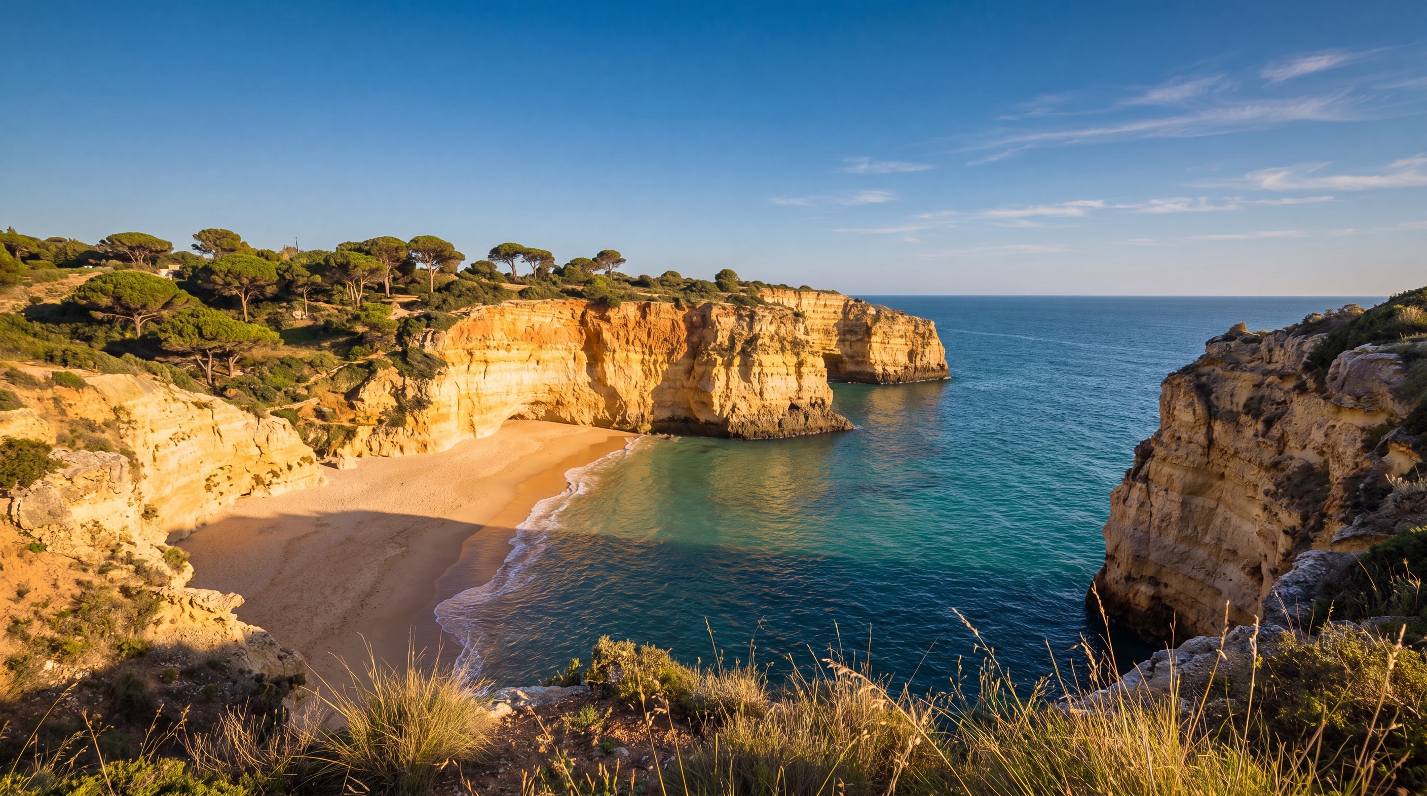 Küste der Algarve mit Klippen und Atlantik | Algarve coastline with cliffs and the Atlantic